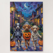 Azawakh Hunde Trick-oder-Treating Halloween-Kostüm Puzzle (Vertikal)