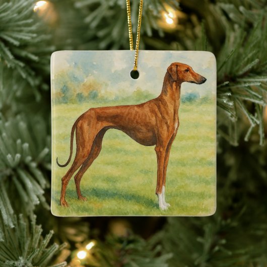 Azawakh Keramikornament (Baum)