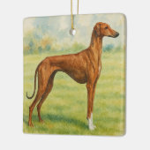 Azawakh Keramikornament (Links)