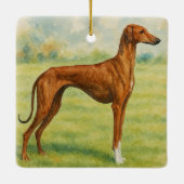 Azawakh Keramikornament (Rückseite)