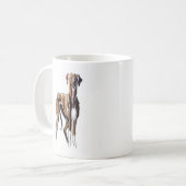 Azawakh Sighthound Watercolor-Tasse Kaffeetasse (Vorderseite Links)