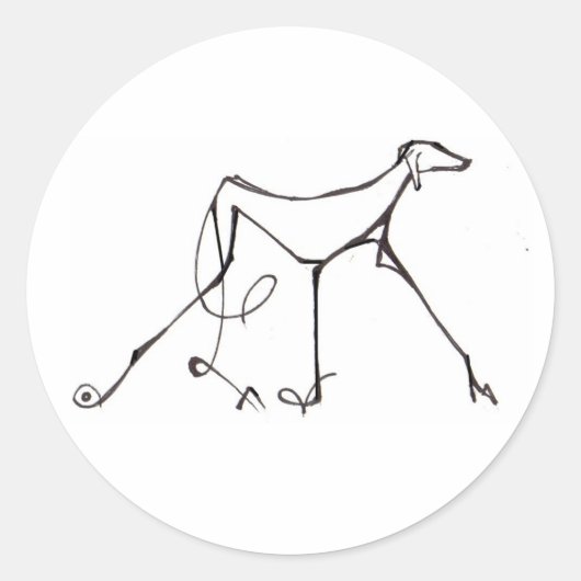 Azawakh Sticker von David Moore (Vorderseite)