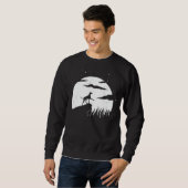 Azawakh und Moon Halloween Sweatshirt (Vorne ganz)