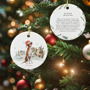Azawakh-Wasserfarben-Hund Monogramm Keramik Ornament