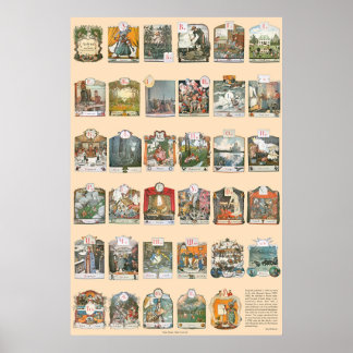 Azbuka (Alphabet) von Alexander Benois Poster