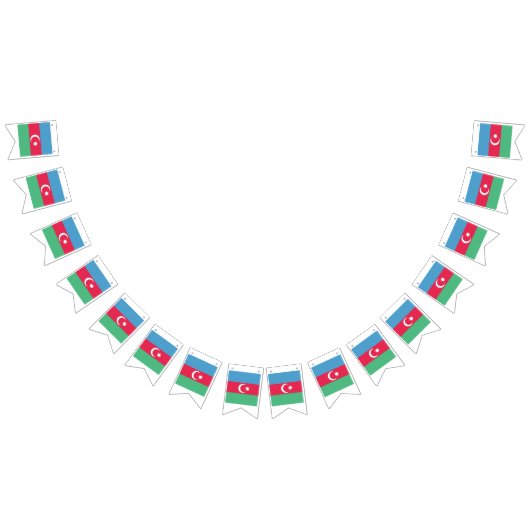 Azerbaijan Flag Emblem Wimpelkette (Alle)