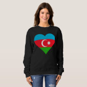 Azerbaijan Flag Heart Azerbaijan Love Azerbaijan Sweatshirt (Vorne ganz)