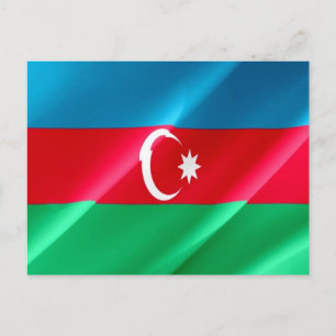 Azerbaijan - Flag Waving - Postkarte