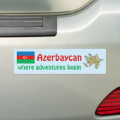 Azerbaijan-Flagge und Karten-Autoaufkleber Autoaufkleber (Auf Auto)