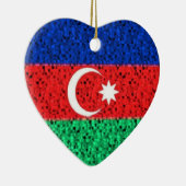 Azerbaijan-Flaggen-Glitterverzierung Keramikornament (Rechts)