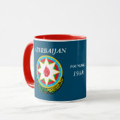 Azerbaijan-Wappen und -flagge schwärzen 11 Tasse (Vorderseite Links)