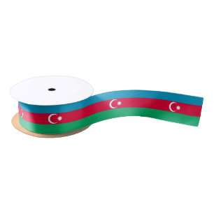 Azerbaijani Flaggenband Satinband