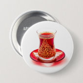 Azerbaijani tea button (Vorne & Hinten)