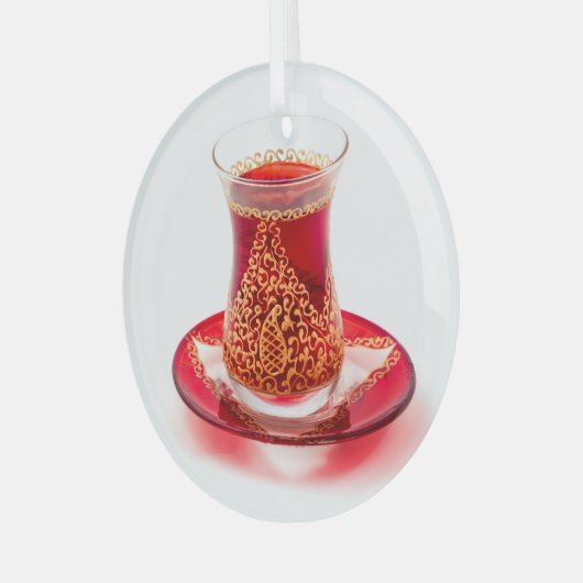 Azerbaijani tea ornament aus glas (Vorderseite links)