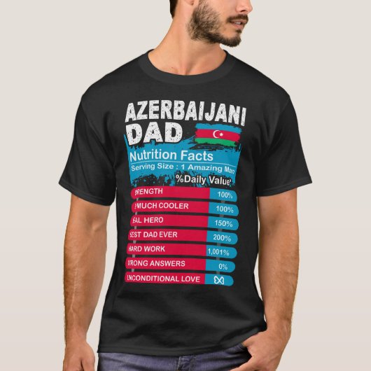 Azerbaijani Vater-Nahrungs-Tatsachen, die T-Shirt (Vorderseite)