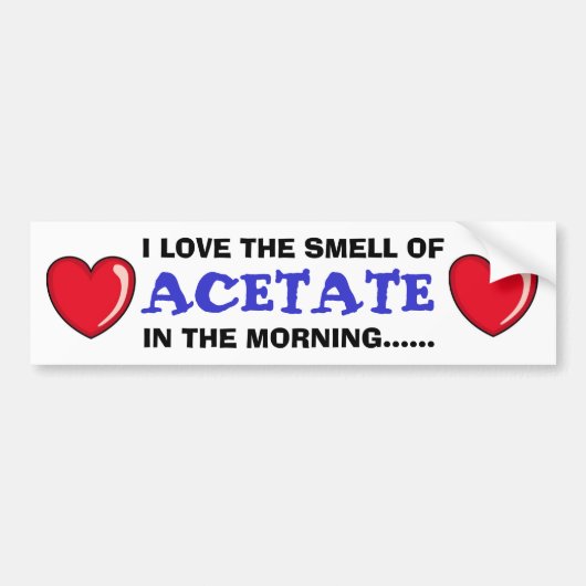 Azetat am Morgen Autoaufkleber (Vorne)