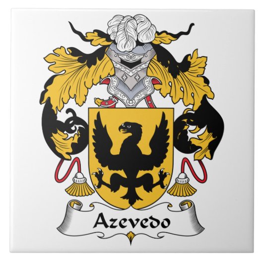 Azevedo Familienwappen Fliese (Vorderseite)