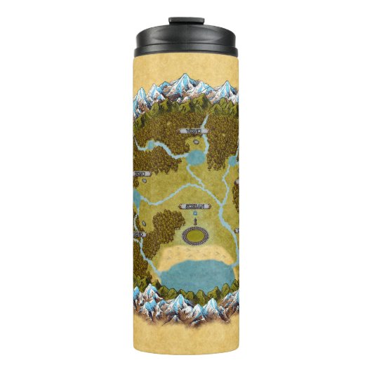 Azhidar Zher (Karte) Thermal Tumbler Thermosbecher (Vorderseite)