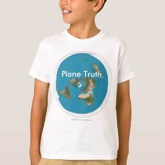Azimuthal äquidistante "Flugzeug-Wahrheit." T-Shirt