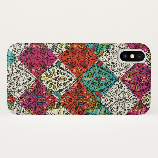 Aziza-Patchwork Case-Mate iPhone Hülle (Rückseite (Horizontal))