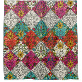 Aziza-Patchwork Duschvorhang (Vorderseite)