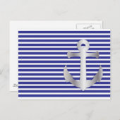 Aziza Stripes & Marine Blue Seaman Postkarte (Vorne/Hinten)