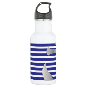 Aziza Stripes & Marine Blue Seaman Trinkflasche