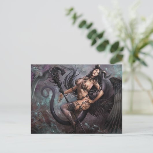 Azmodeus Dunkle Engel "Helchen", Postkarte (Stehend Vorderseite)