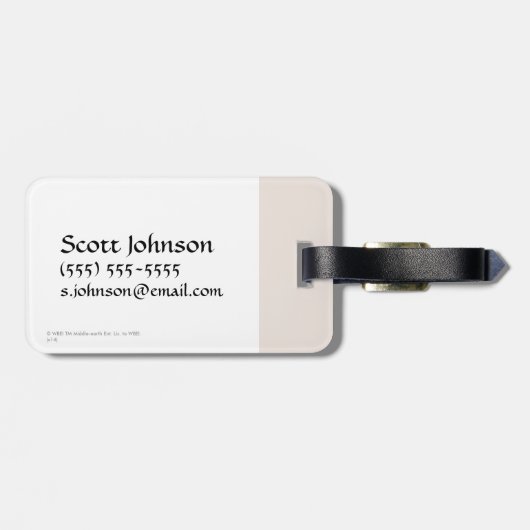 Azog & Orcs Silhouette Graphic Gepäckanhänger (Rückseite horizontal)