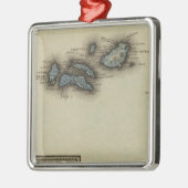 Azore-Insel-Atlas-Karte Ornament Aus Metall (Links)