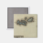 Azore Inseln Atlas Karte Magnet (Vorderseite/Rückseite)