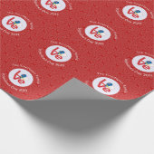 Azorean LIEBE Herzflagge Valentine Personalisiert Geschenkpapier (Ecke)