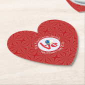 Azorean LIEBE Herzflagge Valentine Personalisiert Untersetzer (angewinkelt)