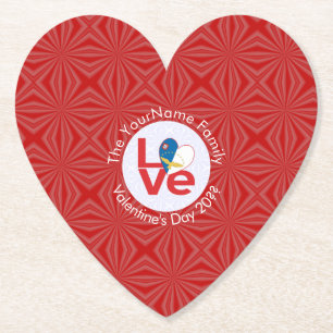 Azorean LIEBE Herzflagge Valentine Personalisiert Untersetzer