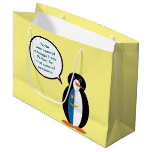 Azorean Talking Ms Penguin Personalisiert Große Geschenktüte