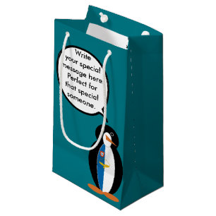 Azorean Talking Ms Penguin Personalisiert Kleine Geschenktüte