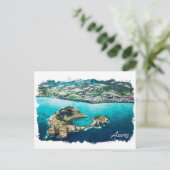 Azoren atlantische Insel Panorama Aussicht Postkarte (Stehend Vorderseite)