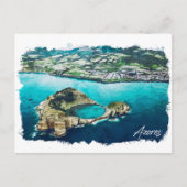 Azoren atlantische Insel Panorama Aussicht Postkarte (Vorderseite)