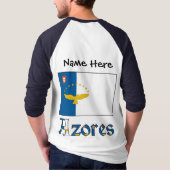 Azoren Azorean-Flagge Personalisiert T-Shirt (Rückseite)