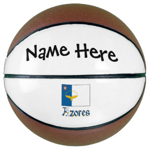Azoren Azoreanische Flagge Personalisierter Name Basketball