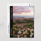 Azoren bei Sonnenuntergang Postkarte (Vorne/Hinten)