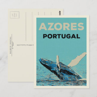 Azoren Buckelwal - Beispiel Portugal Postkarte