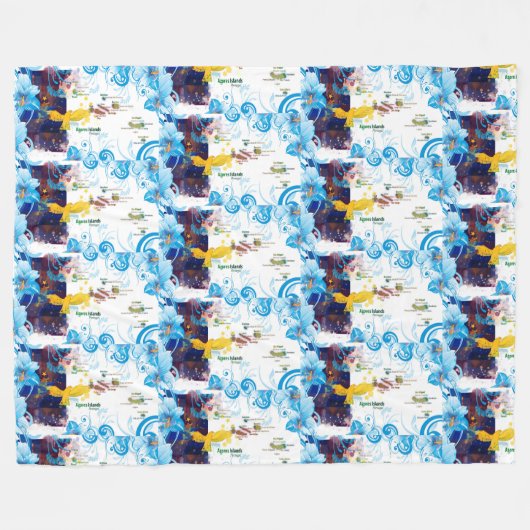 Azoren-Designs Fleecedecke (Vorderseite (Horizontal))