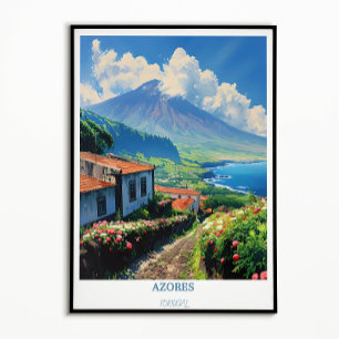 Azoren Druck - Azoren Poster - Pico Berg Druck