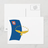 Azoren Flag Postkarte (Vorne/Hinten)
