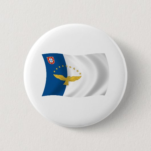 Azoren-Flagge-Button Button (Vorderseite)
