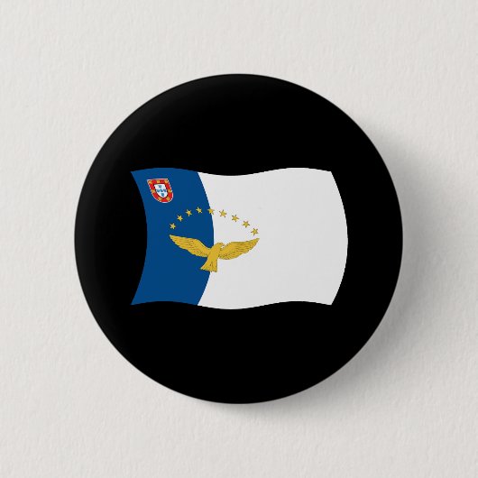 Azoren-Flagge-Button Button (Vorderseite)