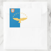 Azoren-Flagge Rechteckiger Aufkleber (Tasche)