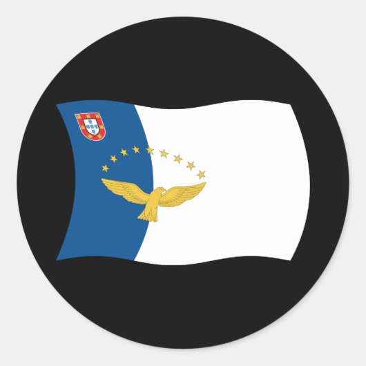 Azoren Flaggen Aufkleber (Vorderseite)