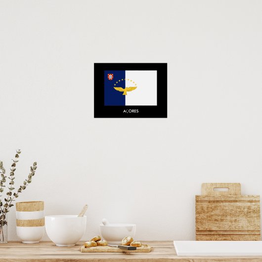 Azoren-Flaggenplakat Poster (Küche)